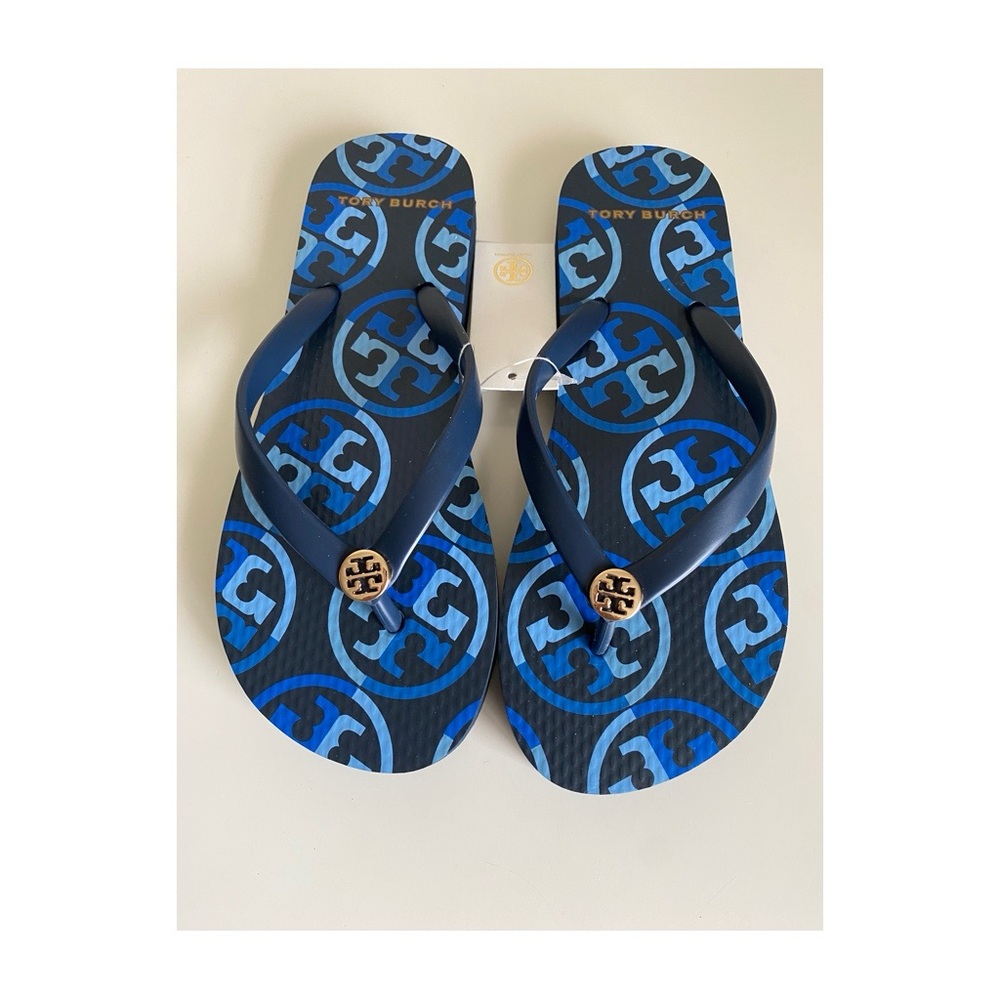 Tory Burch Women’s Thin Flip Flops Tor Navy Sz 5M